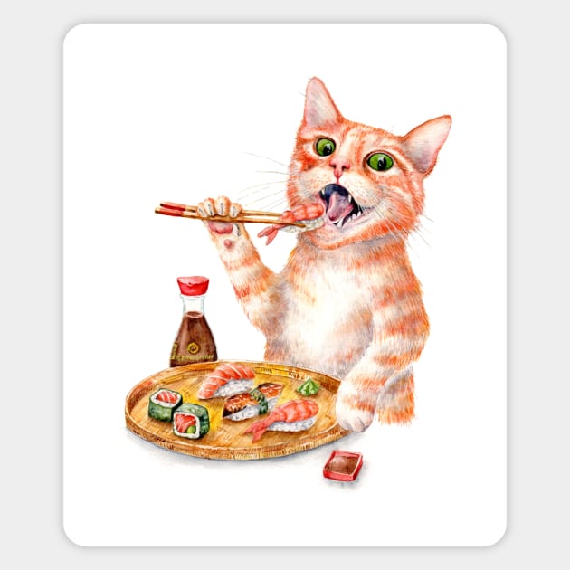 Sushi cat Magnet by Goosi